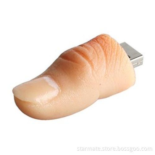 Finger USB Flash Drive with High-speed USB2.0, OEM and ODM Orders Welcomed